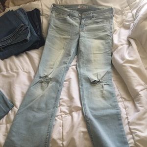 Hollisted jeans with torn knees